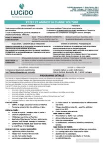 Creer et animer sa chaine Youtube pdf