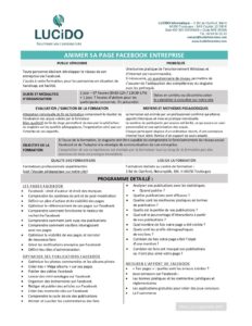 Animer sa page Facebook entreprise pdf