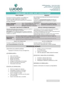 Formulaires en ligne Google Forms pdf