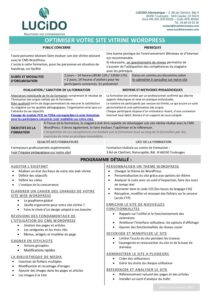 Optimiser votre site vitrine Wordpress pdf