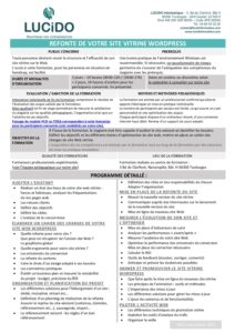 Refonte de votre site vitrine Wordpress pdf