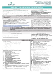Refonte de votre site vitrine Wordpress pdf